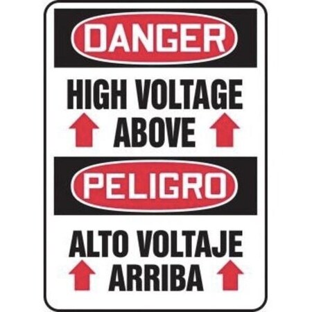 Accuform BILINGUAL OSHA DANGER Safety Sign HIGH SBMELC011XV